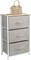 Sorbus Dresser with 3 Drawers - Bedside Furniture & Accent End Table Chest for Home, Bedroom Accessories, Office, College Dorm, Steel Frame, Wood Top, Fabric Drawers